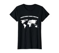 Countries i Have Visited Color Yourself T-Shirt, Women, Black, X-Small