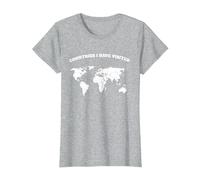 Countries i Have Visited Color Yourself T-Shirt, Women, Heather Grey, X-Small