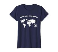 Countries i Have Visited Color Yourself T-Shirt, Women, Navy Blue, Small