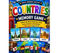 Countries Memory Game for Kids: Fun Learning Game with Cut-Out Cards to Explore the World - Ages 4-8 | Improve Memory, Focus & Recognition Skills (Cut & Play Books)