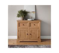 Mercers Furniture Country Antique 2 Door 2 Drawer Sideboard Cupboard Cabinet Solid Wood Pine Wooden