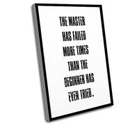 Country Bedroom Decor,Modern Wall Art,Womens Office Decor,The Master Has Failed More Times Than The Beginner Has Even Tried,Makeup,Gifts For Mom,Fashion Room Decor,12x16 Inch UnFramed Wall Art