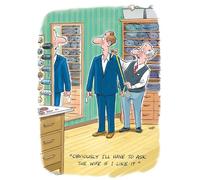 COUNTRY CARDS HUMOUR TAILOR ASK WIFE BIRTHDAY CARD 10901HB