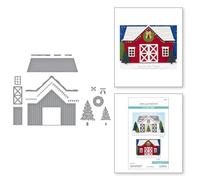 Country Christmas Barn Etched Dies from The Country Christmas Collection by Annie Williams