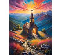 Country Churches Jigsaw Puzzles for Adults 1500 piece, puzzle for Adults 34.2x22.4 inch, DIY Craft puzzles for Home Decoration Gifts,Puzzle Perfect for Game