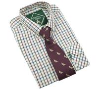 Country Classics Country Check Polycotton Shirts Ideal for Fishing Shooting Hunting Casual Formal Buttoned Down Collar Shirt Classic Shirts - Taunton Blue - 2XL