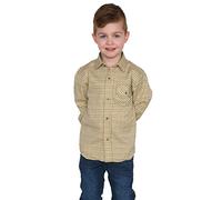 Country Classics Kids Long Sleeve Check Shirts - CARTMEL-Beige - 15-16yrs