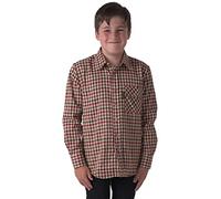 Country Classics Long Sleeved Check Childrens Country Shirt - HIGHCLERE-RED - 3-4 Yrs