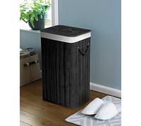 Country Club Bamboo Laundry Basket Hamper Storage Box Charcoal