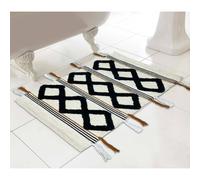 Country Club Bath Mat - Cotton - Berber Tassel Design - Natural Multi Bath Mat