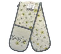 Country Club Busy Bee Double Oven Glove Pot Holder Mitt Heat Resistant Cooking Busy Bee and Daisy Ovenglove