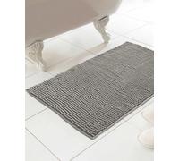 Country Club Chenille Loop Bath Mat Non Slip Absorbent Grey 46X76Cm