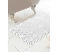 Country Club Chenille Loop Bath Mat Non Slip Absorbent White 46X76Cm