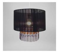 Country Club Easyfit Light Decoration - Ribbon & Gems in Black | Size: 30 cm diameter x 21 cm high Country Club Black 30 cm diameter x 21 cm high