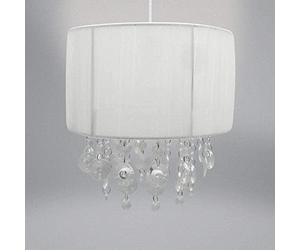Country Club Elliana Light Fitting Modern Jewelled Decoration, White