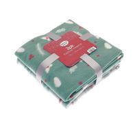 Country Club Festive Design Fleece Throws 125X150Cm 2 Pack - Festive Foliage Multi 125cm x 150cm