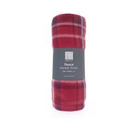 COUNTRY CLUB Fleece Throws 120x150cm - On Trend Designs - Soft modern fabric, Stylish, Choose your favourite from our modern designs (Classic Tartan - Red)