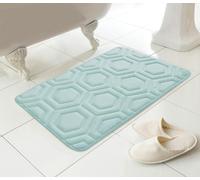 Country Club Geo Design Blue Bath Mat - Blue