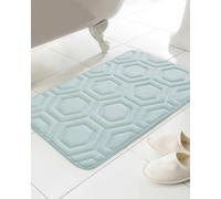 Country Club Geo Design Duck Egg Bath Mat - Duck Egg