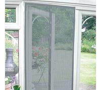Country Club Grey Magnetic Insect Door Curtain Grey