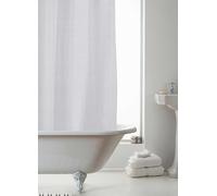 Country Club Grey Waffle Shower Curtain Grey
