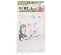 COUNTRY CLUB JNS_476583 Vintage Made with Love 3 Piece Kitchen Tea Towels, 100Percent_Cotton