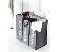 Country Club Three Section Laundry Bag Grey