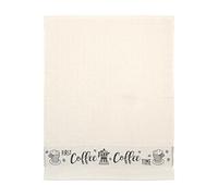 COUNTRY CLUB Luxury Single Tea Towel - Farmyard Animal/Bee Happy Bee Kind/Coffee Time - Kitchen Dishes Hand Towel (Coffee Time)