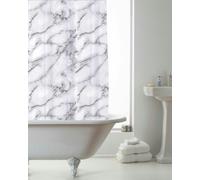 Country Club Marble White Shower Curtain - White