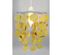 Country Club Metallic Disc Chandellier Gold Gold One Size