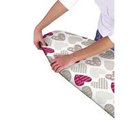 Country Club Multi Fit Elasticated Ironing Board Cover With Hearts