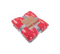 COUNTRY CLUB Pack of 2 Festive Design Fleece Throws 125x150cm