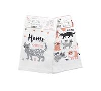 COUNTRY CLUB Pack of 3 Cats Design Tea Towels - Gift idea for a cat lover - 100% Cotton - Great value triple pack