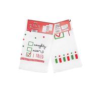 COUNTRY CLUB Pack of 3 Tea Towels - 100% Cotton - 30+ Designs to choose from - Great Value Gift Idea Essential for any home (Naughty or Nice?)