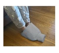 Country Club Plush Faux Fur Grey Foot Hot Water Bottle Grey One Size