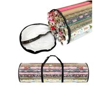 Country Club Premium Christmas Wrapping Paper Storage Tube 104x24cm in Clear | Size: 104x24 cm Country Club Clear 104x24 cm