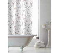 COUNTRY CLUB Shower Curtain Floral Fleur White Water Resistant 100% PEVA 180x180cm