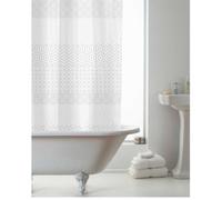 Country Club Shower Curtain With Rings - Geo In Grey Grey 180cm width x 180cm drop