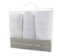 Country Club Soft & Cosy 3 Piece Cot Bed Starter Set - White Country Club White Cot Bed