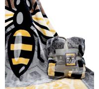Country Club Soft to Touch Luxury Blanket Throw - Bee Happy | Size: 150 cm × 200 cm Country Club Multicolor 150 cm × 200 cm