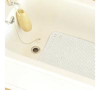 Country Club Stripe Extra Long Bath Mat - White