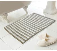 Country Club Striped Chenille Loop Natural Bath Mat - Natural