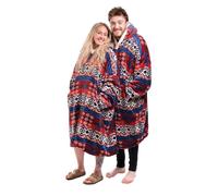 Country Club The Eskimo Hip Design Super Oversized Cosy Reversible Sherpa Hoodie Multi One Size