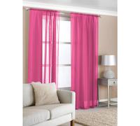 Country Club Voile Curtain Panels 150X122 Cm -Cerisepack Of 2 In Pink Pink One Size