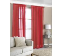 Country Club Voile Curtain Panels 150X122 Cm -Red Pack Of 2 Red One Size