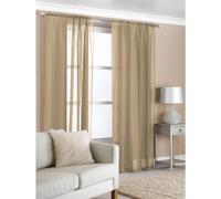 Country Club Voile Curtain Panels 150X91Cm - Latte Pack Of 2 In Tan Tan One Size