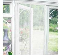 Country Club White Magnetic Insect Door Curtain White