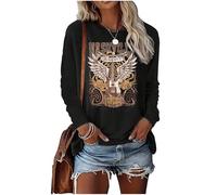 Country Concert Tops Outfit Long Sleeve Shirts for Women Nashville Outfits for Women Country Music Graphic Tees Shirts, Nashville/Black, XL
