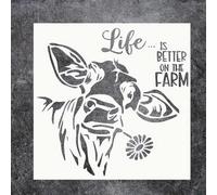 Country Cow Wall Stencils Template Reusable Spray PaintStencils for Craft Painting On Wood Craft Canvas Walls Wood Furniture Decorations DIY Scrapbooking