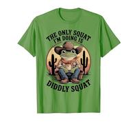 Country Cowboy Frog Rodeo Cowgirl Funny Western Diddly Squat T-Shirt, Men, Grass Green, Large